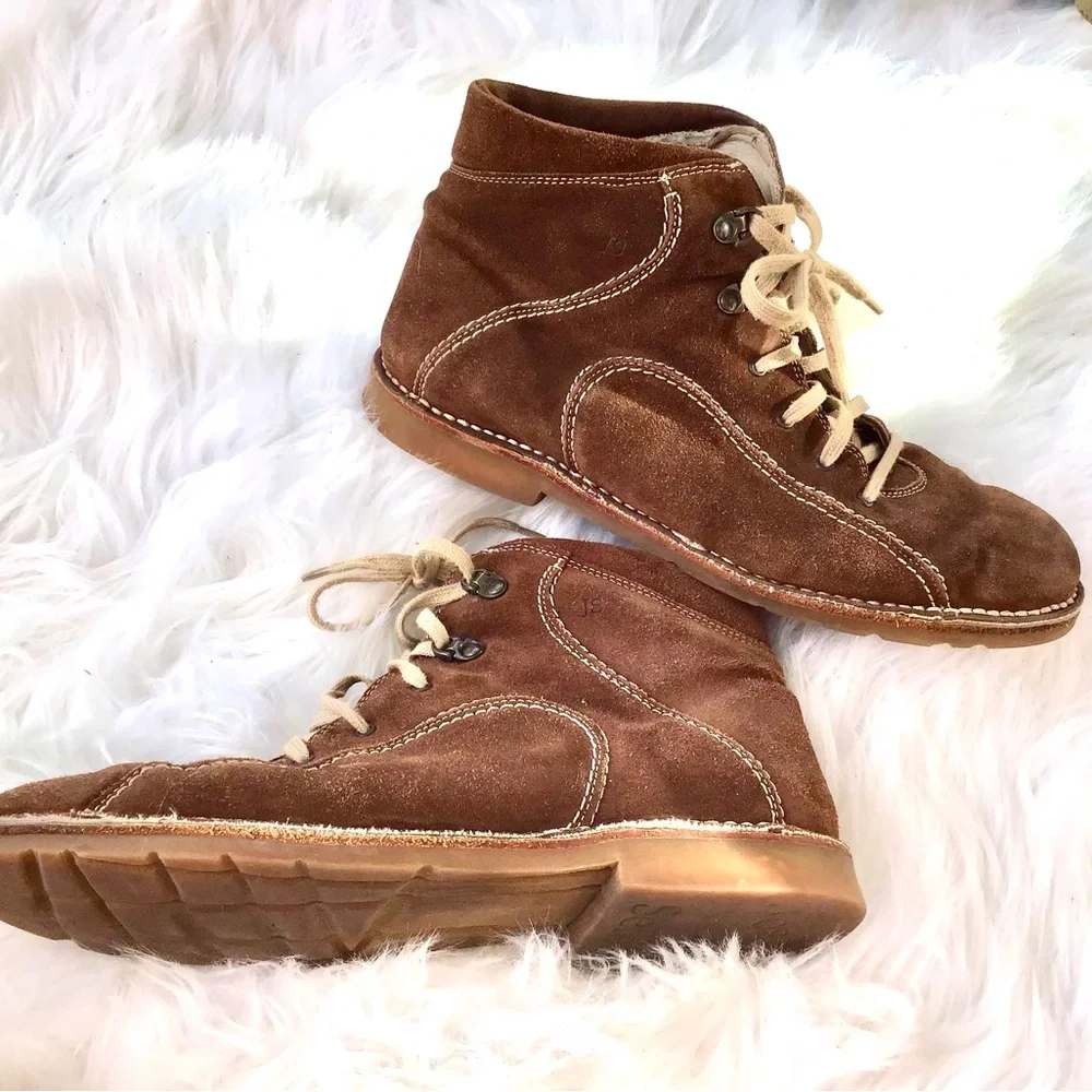 Josef Seibel Brown Suede Chukka Boots Cozy Lined Ankle Boots